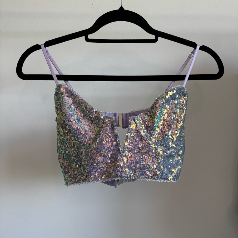 For Love and Lemons Sequin Bustier, Size S